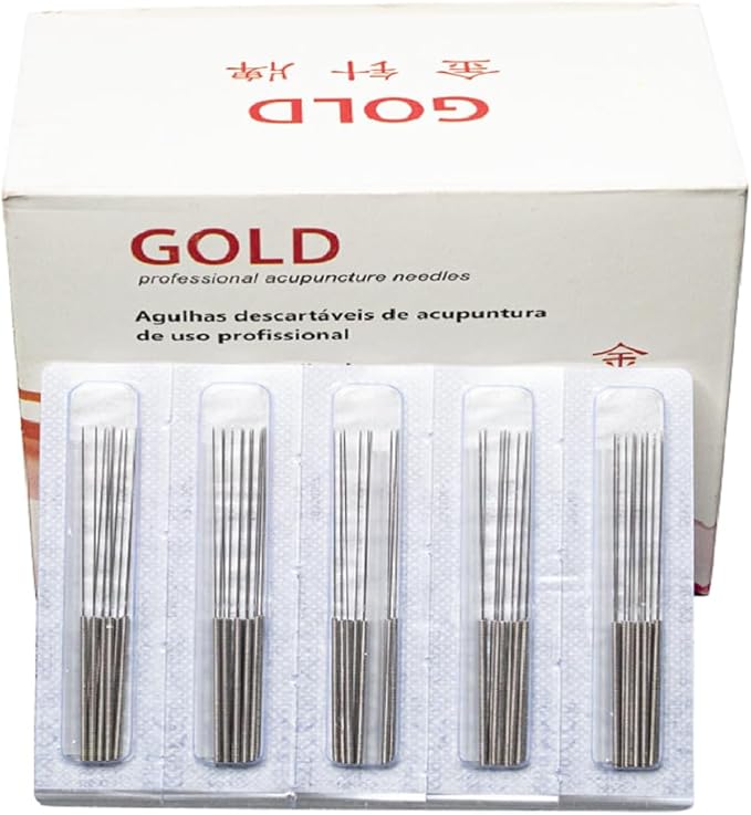 Agulhas para Acupuntura e Auriculoterapia Gold Life